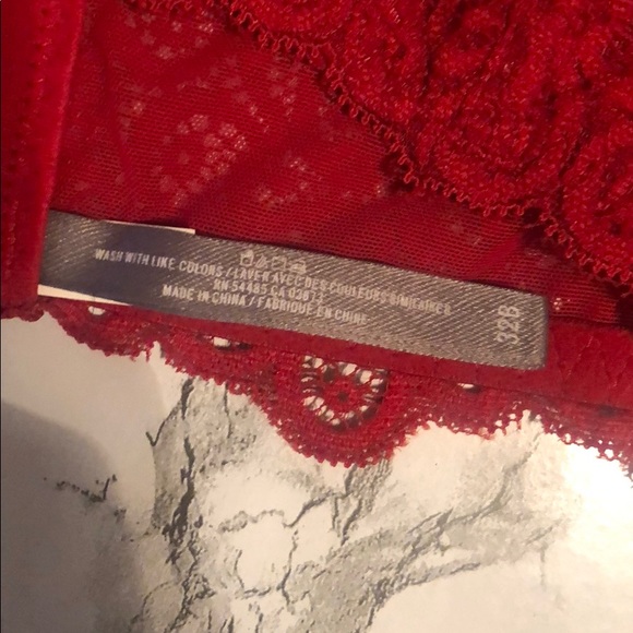 Aerie Red Lace Longline Push Up Bra - Picture 4 of 5